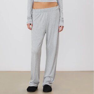 Eterne Light Gray Women's Henley Lounge Sweatpant Size Small